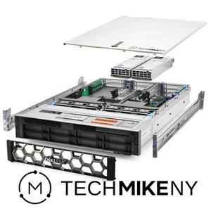 Dell PowerEdge R740 Server 2x Gold 6132 2.60Ghz 28-Core 192GB RAM 8x Caddies - Picture 1 of 5