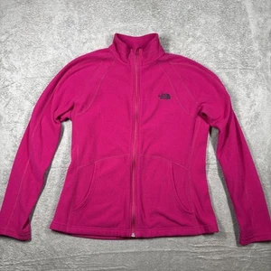 The North Face Women’s Fleece Jacket Pink Zip-Up Size Large - Picture 1 of 13