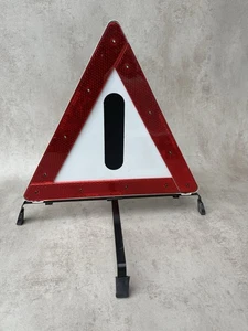 Triangolo di segnalazione hamburger originale Mercedes Benz W123 W126 W124 W201 R129 triangolo guasto - Foto 1 di 8
