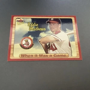 Fleer Ultra Eddie Mathews Braves 2003 quando era un gioco - Foto 1 di 2