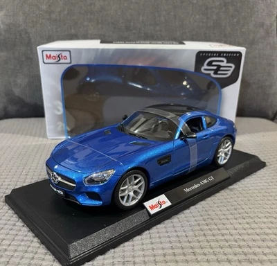 1/18 Maisto Mercedes Benz AMG GT Azul Metálico Diecast Edición Especial Foto 1 de 4