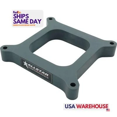 Allstar ALL25981, One Gray Plastic Carb Spacer 4150 Open 1.00In Performance Part - Image 1 of 4