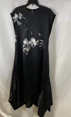 Vestido midi asimétrico floral negro Gian Kosumoso AllSaints nuevo con etiquetas para mujer EE. UU. 4 Foto 1 de 4