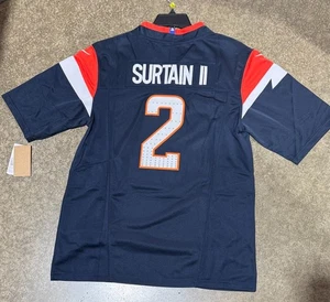 Camiseta deportiva Patrick Surtain de los Denver Broncos con parche de capitán # 2 azul - Imagen 1 de 2