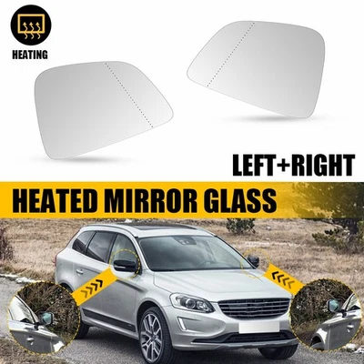 Подходит для Volvo XC60 2010-2016 2017 зеркало стекло с подогревом с задней панелью слева справа 2X - Изображение 1 из 4