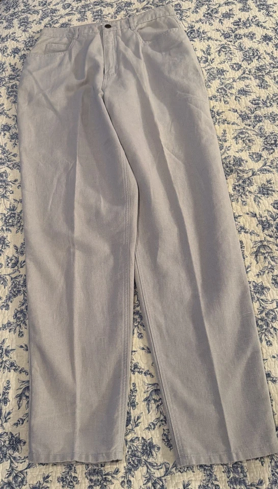 Pantalón Talbots Vintage Mezcla de Lino Pierna Recta Talla 8 Ligero Foto 1 de 4