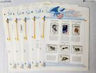White Ace Stamp Album Pages - U.S. Commemoratives Stamp Sheets - 5 Pages. V/G.