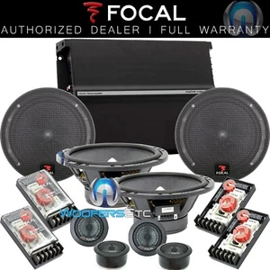 3pkg FOCAL (2) sets 165A1 6.5" COMPONENT SPEAKERS + R4280 4-CHANNEL AMPLIFIER - Picture 1 of 8