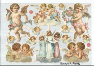 German Embossed SILVER GLITTER Scrap Die Cut - Christmas Easter Angel  EF7387G - Picture 1 of 1