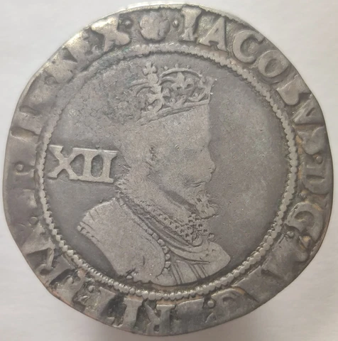 1605-06 English Shilling James I Rare Hammered Silver Coin King James Bible Cover