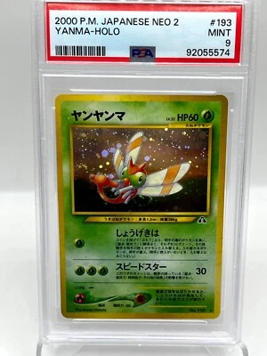 Yanma #193 Neo 2 Discovery Holo Raro Vintage Japonês Pokemon Card PSA 9 Estado perfeito - Imagem 1 de 2