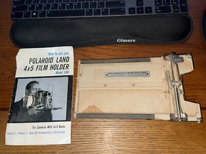 Vintage Polaroid Land 4 X 5 Film Holders #500 Camera with booklet - Picture 1 of 5