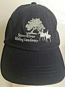 Cappello unisex Stono River Equitazione Accademia blu cotone bianco ricamo equitazione - Foto 1 di 9