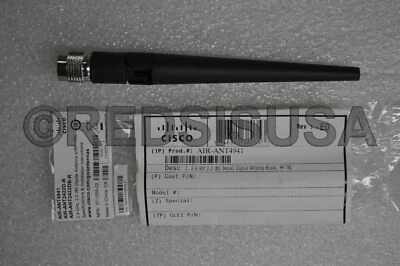 Cisco 2.2 DBI Dipole Antenna with Connector Certified 07-1056-02 AIR-ANT4941 - Image 1 of 2