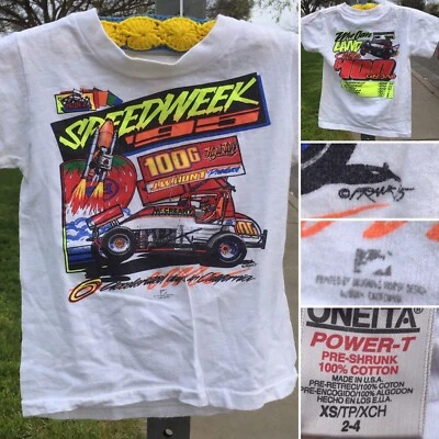 Vintage Speedweek ‘95 Calfornia Neon Graohics T-Shirt XS 2-4 - Image 1 of 4