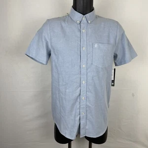 Volcom Mens Everett Oxford Modern Fit Woven Wrecked Button Down Shirt SZ Small - Picture 1 of 6