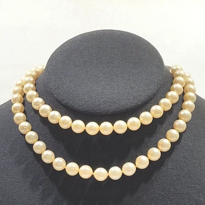 Majorica PM 70 Simulated Pearl Fancy Safety Clasp Vintage Necklace 29 In Spain - Bild 1 von 21