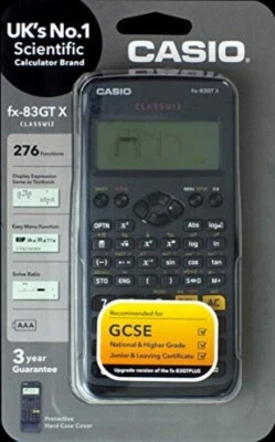 Casio FX-83 GTX Scientific Calculator 276 Functions - BLACK Junior/Leaving Cert - Image 1 of 4