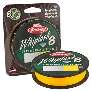 Berkley New Whiplash 8 Carrier Yellow Braided Fishing Saltwater Spinning Line - Picture 1 of 2