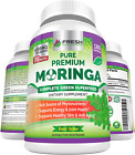 FRESH HEALTHCARE Moringa Oleifera 180 Capsules – 100% Pure Leaf Powder - 3 Month