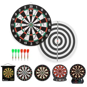 Dart Dartscheibe Dartboard Spiel 6 Darts 17' Set für Kinder Erwachsene meteor - Bild 1 von 12