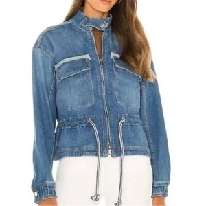 Veronica Beard Roz Drawstring Peplum Jacket in Astra Medium NWT - Picture 1 of 10