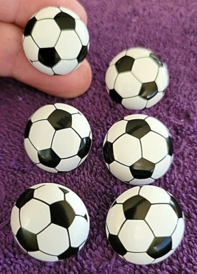 +Soccer Ball (Football) Score a Goal Thumb Tacks Push Pins - 6pc Set - Unique! - Image 1 of 4