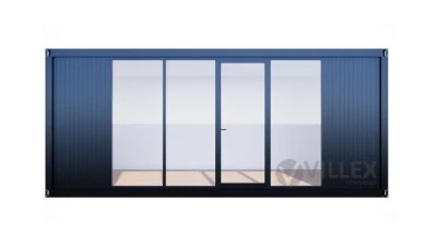 Bürocontainer - 6,0 m x 2,4 m Container Villex - mit Elektrik + Klimaanlage! - Bild 1 von 4