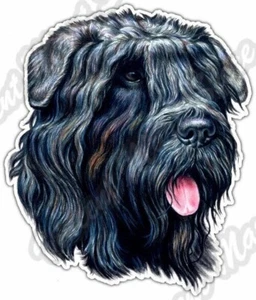 Bouvier des Flandres Sheep Dog Pet Car Bumper Window Vinyl Sticker Decal 4"X5" - Picture 1 of 1