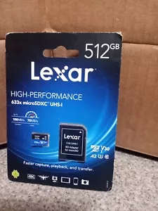 Lexar High-performance MicroSDXC Card - 512GB, Class 10, UHS-I - Picture 1 of 2
