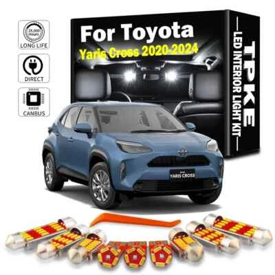 Kit de luces domo mapa interior LED para coche Canbus 11 piezas para Toyota Yaris Cross 2020-2024 Foto 1 de 4