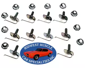 Molding Trim Clips Nuts 7/16"-5/8" Body Fender Door Quarter GM Moulding 10pc B12 - Picture 1 of 11