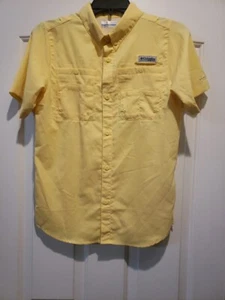 Columbia PFG Fishing Hiking Short Sleeve Button Down Shirt Boy's Size L (14-16) - Picture 1 of 4