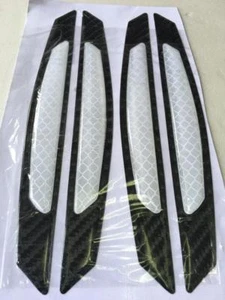 CAR DOOR EDGE GUARD PROTECTION MOULDING TRIM WHITE BLACK  X 4 PIECES - Picture 1 of 6