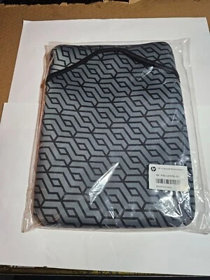 HP 14 REVERSP BLK/GEO SLEEVE COMPUTER 14" LAPTOP BAG UNOPENED P/N: L67075-001 - Image 1 of 4