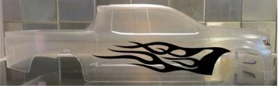 Vinyl paint masking stencil for Pro-Line Silverado Z71 RC Body (Flames #1) - Image 1 of 2