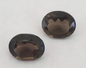 Natural Smoky Quartz. 2 x Loose Gemstone 6.90 cttw (OGJ2197) - Picture 1 of 15