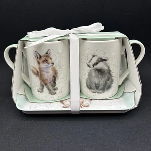 NWT Wrendale By Hannah Dale Pimpernel Woodland Friends Mug & Tray Set Fox - Picture 1 of 11