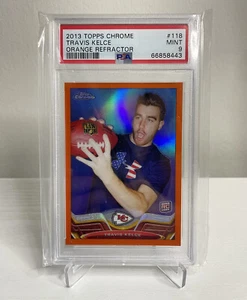 2013 Topps Chrome Football Travis Kelce ROOKIE RC Orange Refractor PSA 9 Chiefs - Bild 1 von 2