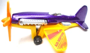 2020 HOT WHEELS MAD PROPZ AIR RESPONSE PURPLE & YELLOW 3" DIECAST AIRPLANE W RED - Picture 1 of 6
