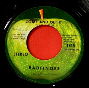 Badfinger "COME AND GET IT "1969, Apple 1815 Vintage single VG++ - Imagen 1 de 4
