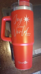 Generic Stanley StyleTumbler Blessed Girl 30 oz Tumbler Red Joy to the World NEW - Picture 1 of 5