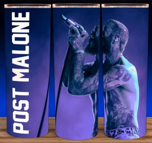 Post Malone with Tattoos on Stage Purple Smoke Music Fan Cup Mug Tumbler - Picture 1 of 3