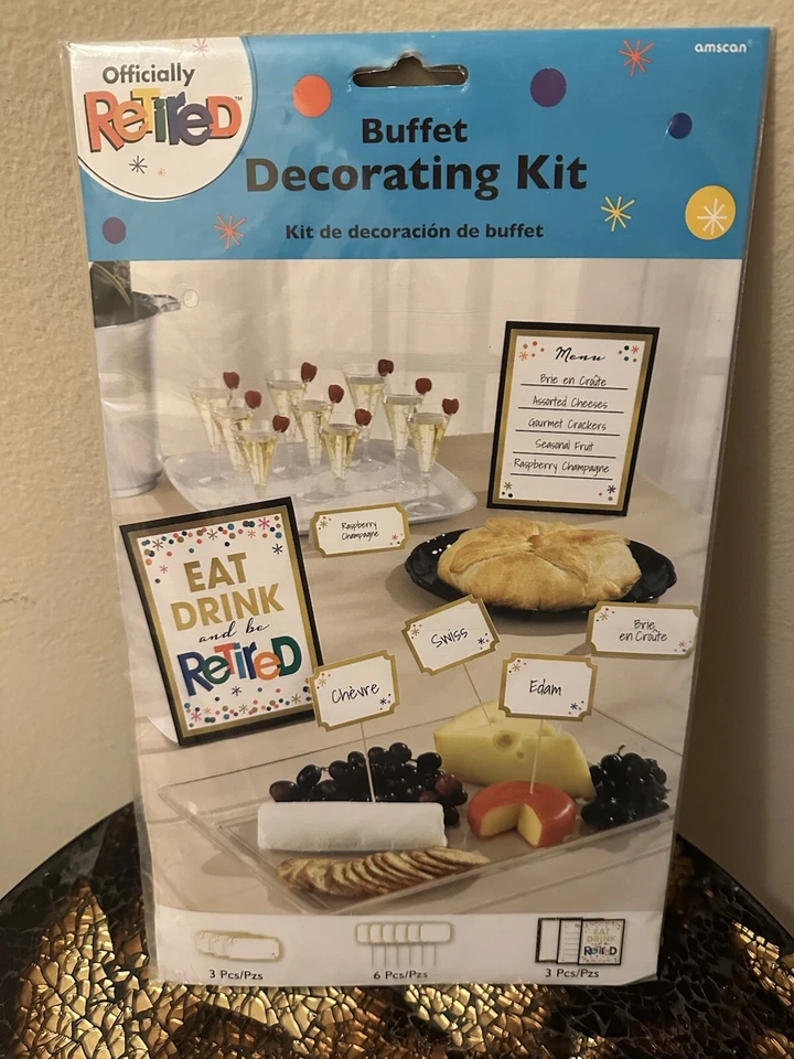 Retirement Party Supplies Buffet Decorating Kit Office Charcuterie Foodie - Image 1 of 4