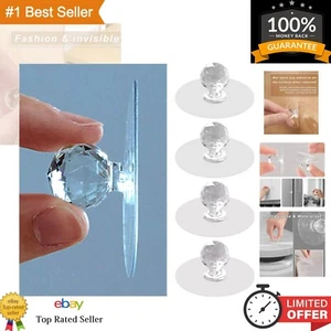 Clear Cabinet Drawer Knobs, Diamond Crystal Shaped Pulls Handles for Wardrobe... - Picture 1 of 10