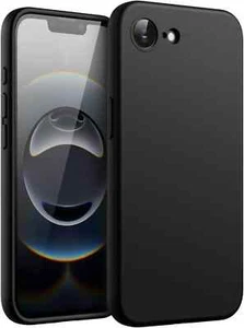 Hülle für Apple iPhone 16E 2025 Flüssig Silikon Schwarz Stoßfest Cover - Bild 1 von 7