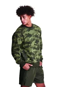 Champion Men's Urban Pursuits AOP Crew Camo Cargo Green Sweatshirt Medium - Picture 1 of 3