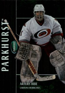 2002-03 Parkhurst Carolina Hurricanes Hockey Card #5 Arturs Irbe