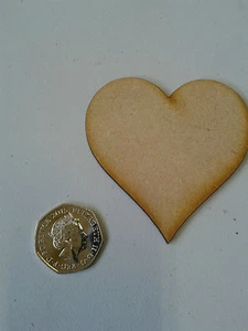 Wooden Hearts 7 x 7cm Pack of 100 Laser Cut Craft Shapes 3mm MDF Wedding Cards - Picture 1 of 1