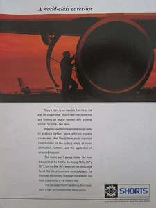 1991-1992 PUB SHORTS BOMBER GONDEL AIRBUS BOEING BAE AIRLINER ORIGINAL ANZEIGE - Bild 1 von 1